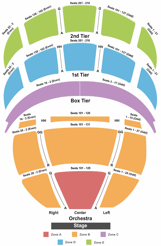 The Hamilton Live Seating Chart